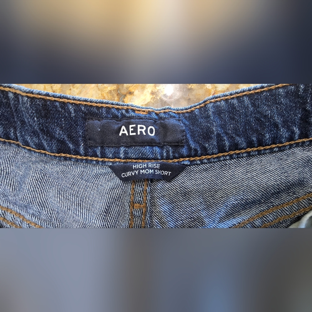 Aero Denim Shorts Sz 2 - Picture 6 of 10